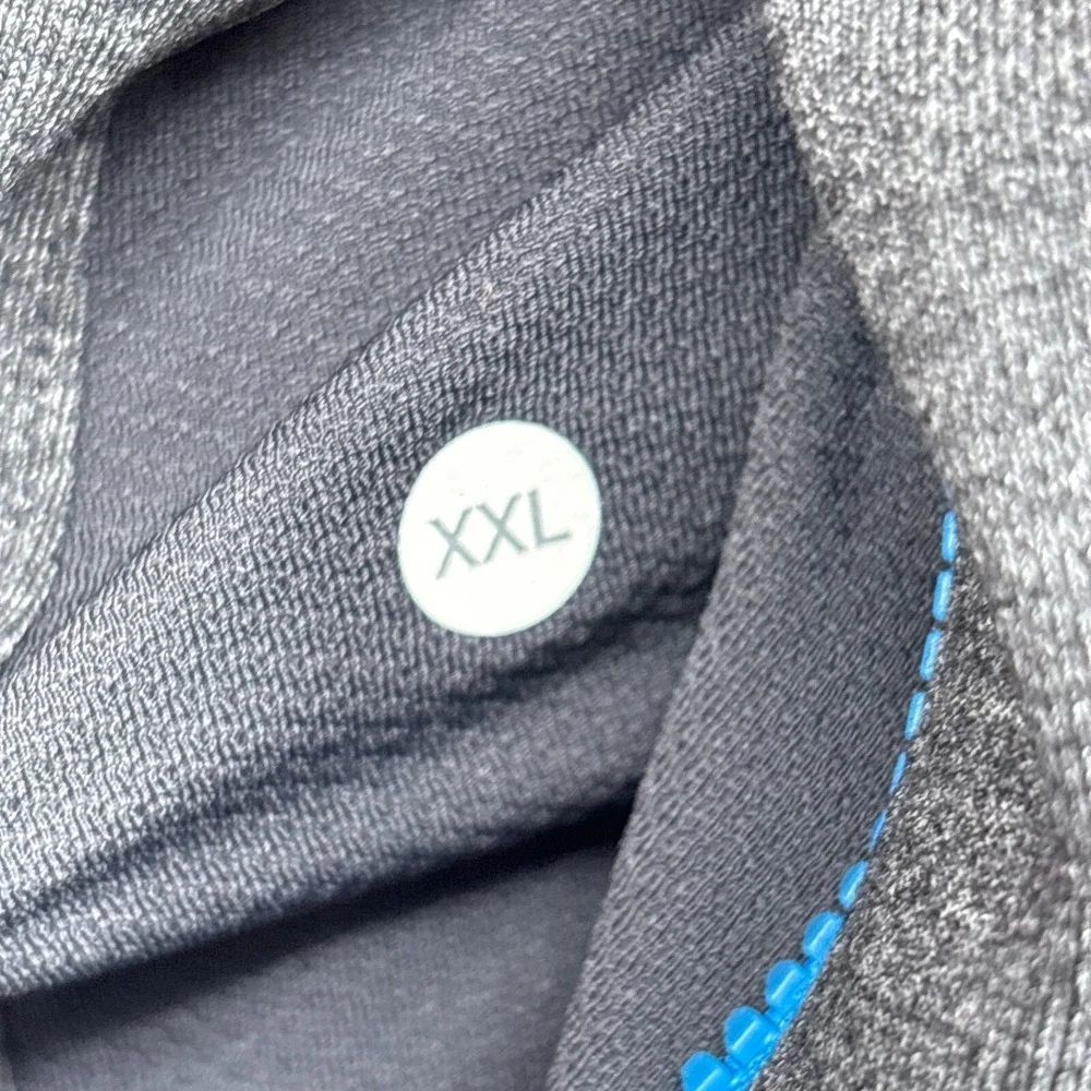 Lululemon‎ Jacket Mens 2XL Full Zip Pockets Gray Shift Running Workout Mock XXL